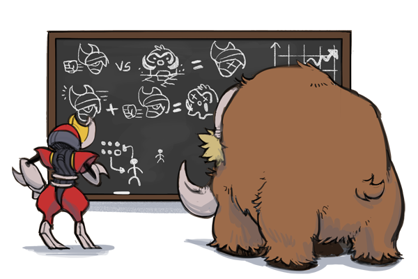 Mamoswine and Bisharp having fun.