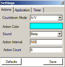 Timer Settings Window