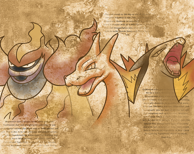 History of Fire-types in Gen 7 PU art
