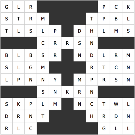 Crossword answers