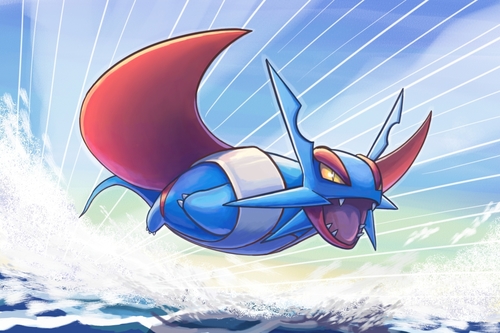 Mega Salamence by Cretacerus