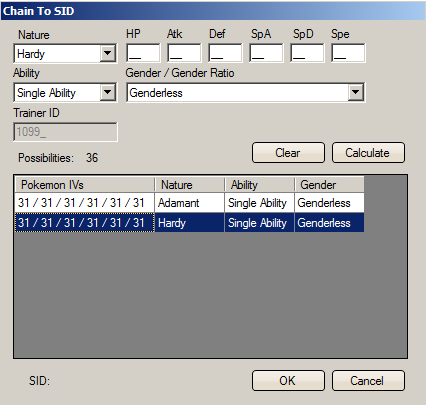 Chain to SID result