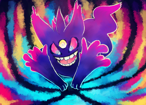 Mega Gengar by bubblymaika