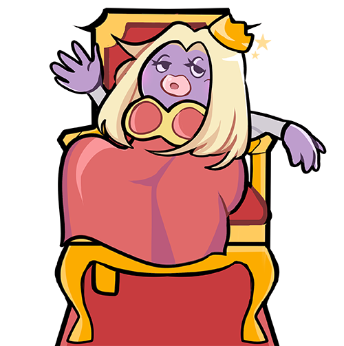 Jynx sitting on a throne