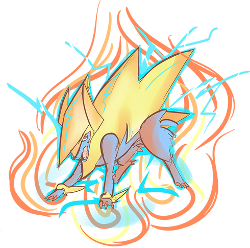 Mega Manectric art by 13ulbasaur