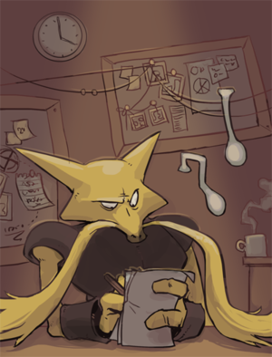 Alakazam art by Bummer