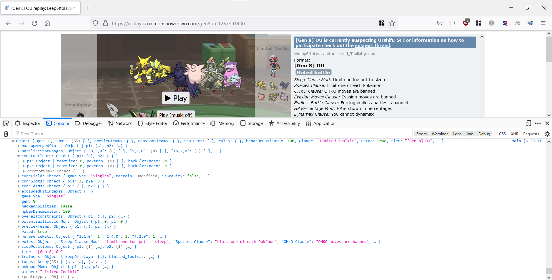 Programming - Pokemon Showdown replay annotator