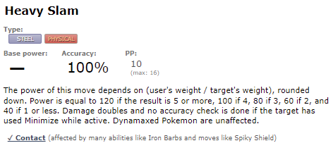 Suggested Heavy Slam description.