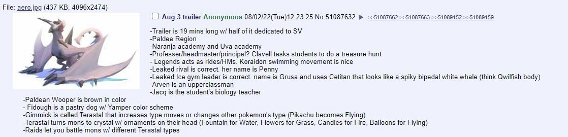 All New Pokémon besides 3 unrevealed ones : r/PokeLeaks