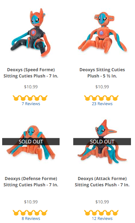 Deoxys (Attack Form) Plush Pokémon fit, Authentic Japanese Pokémon Plush