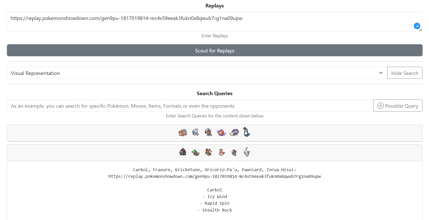 Bene on X: The Pokémon Showdown Replay Scouter has now started to support  Gen 9! #Scarlet #Violet Example:    / X