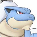 why (mega blastoise face close up)