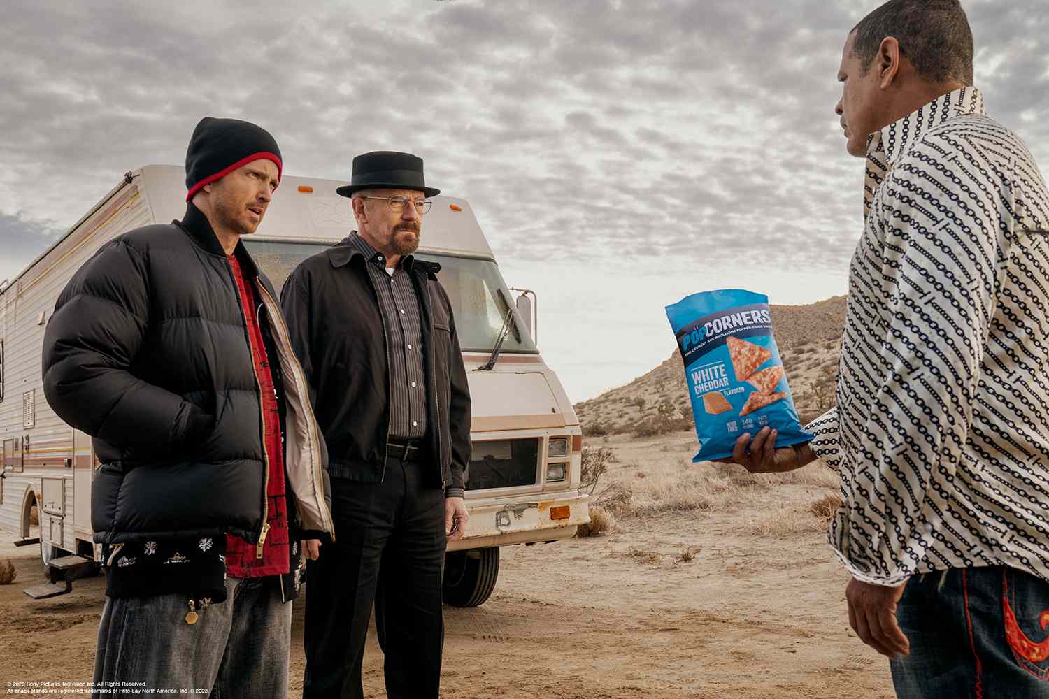 aaron-paul-bryan-cranston-breaking-bad-popcorners-020323-2-58b99d81e63a4f13a9a2e90bac2c7362.jpg