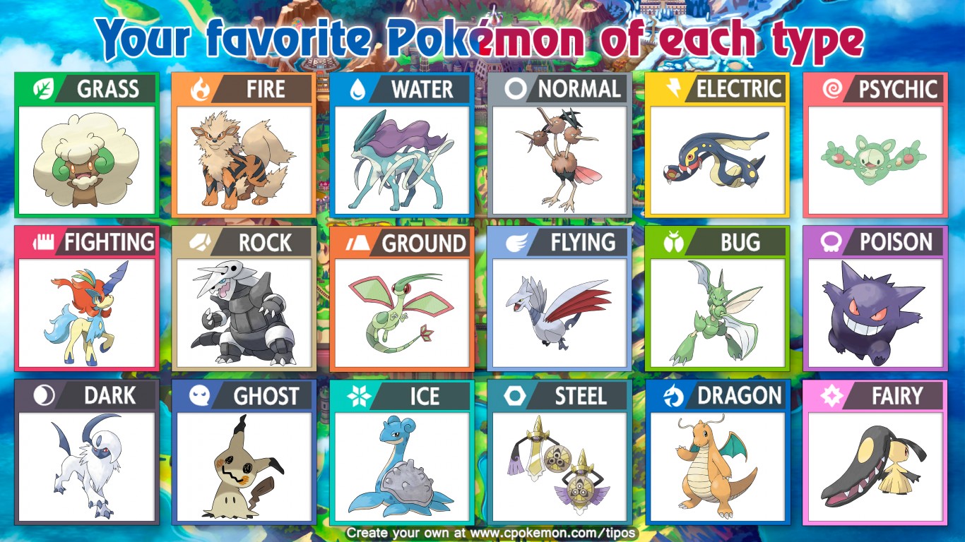 Favourite Pokémon of Each Type Smogon Forums