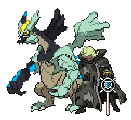 Ghetsis and Zekrom.gif