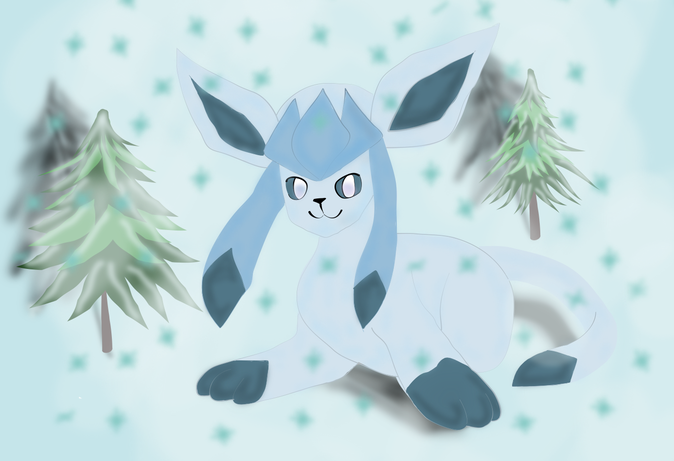 Glaceon DivineM4dness Attacking SoftSandBee.png