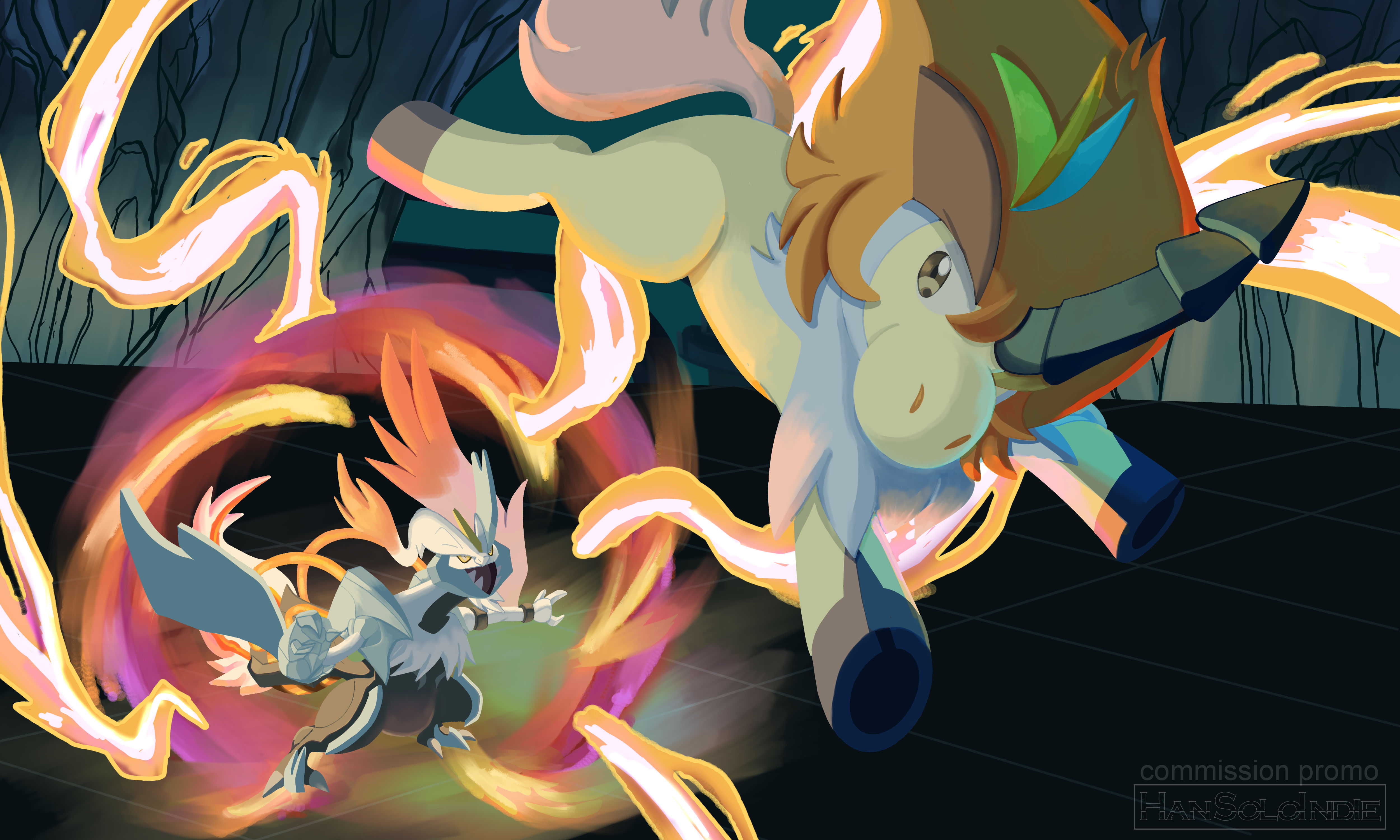 Kyurem vs Keldeo WIP Commission Promo compressed.jpg