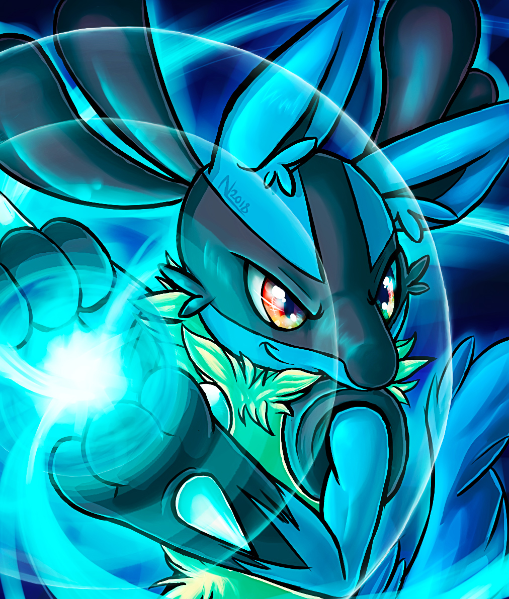 Lucario Print - new finished - vibrant.jpg