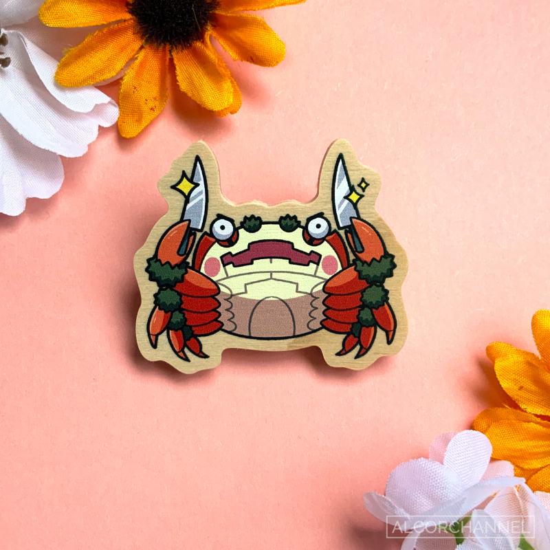 merch-Pokemon Klawf Wooden Pin 01.png