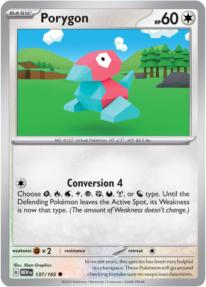 Porygon137PokémonCard151.jpg