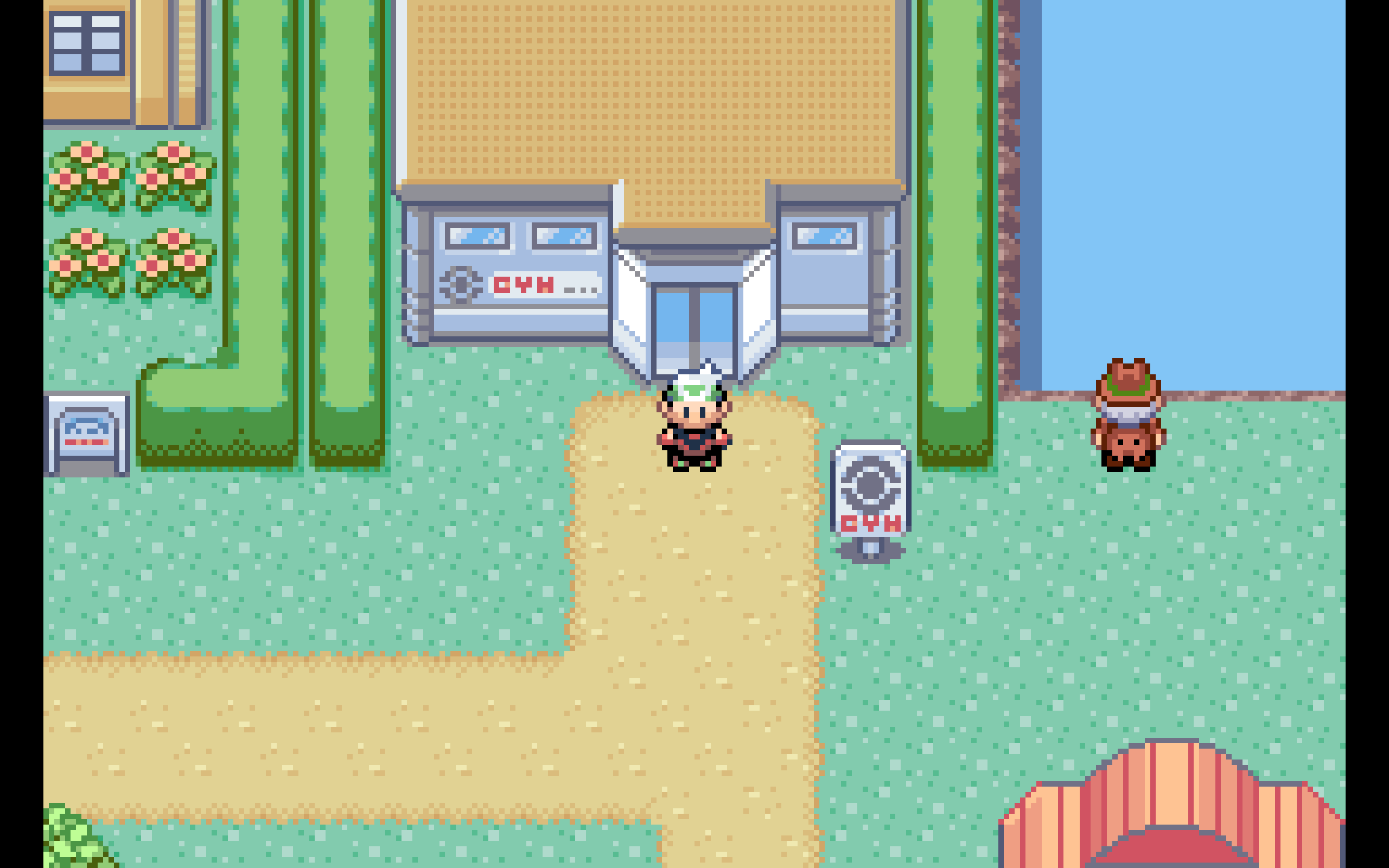 after grinding a bit in the trick house, i decided to go to the gym and bea...