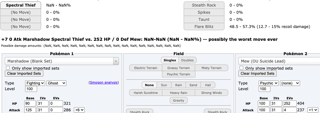 Pokémon Damage Calculator - Codesandbox