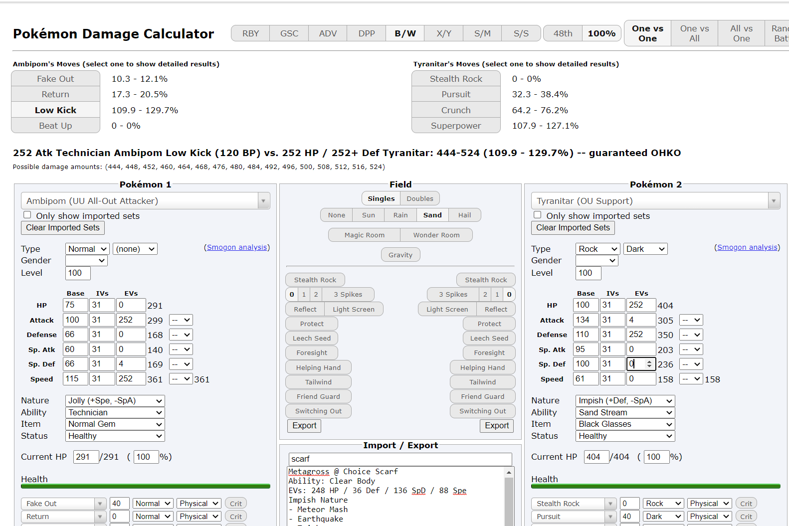 Programming - Pokémon Showdown Damage Calculator