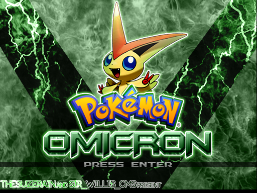 Title screen, featuring the Victory Pokemon, Victini.