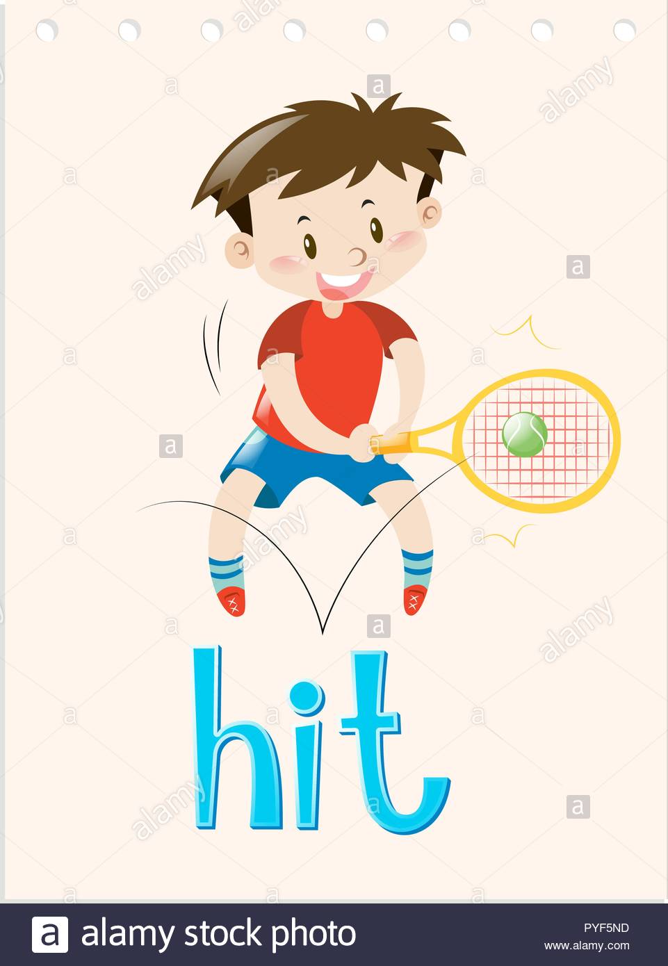 wordcard-with-verb-hit-illustration-PYF5ND.jpg