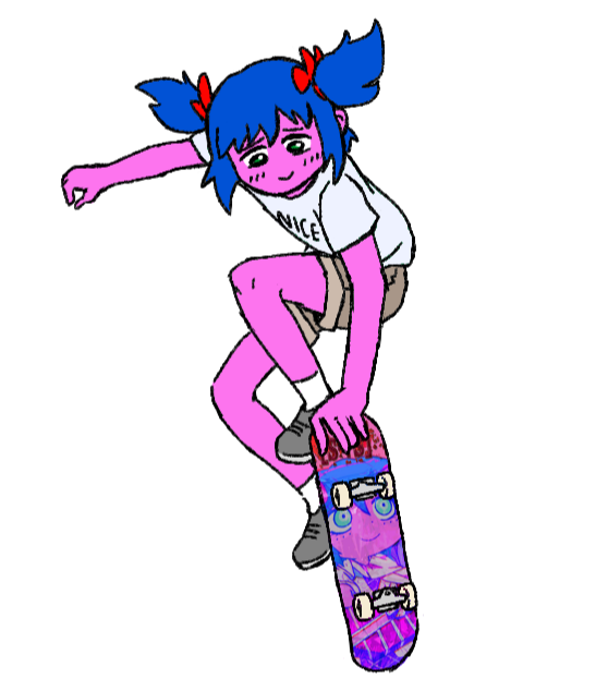 [www.bury.pink] blue_hair bow bury_pink green_eyes red_bow skateboard white_background 7853 (1).png