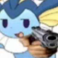 vaporeon with a gun