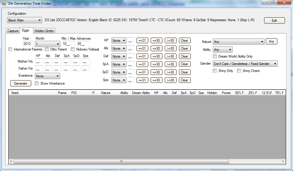 5th Gen Time Finder Eggs Window