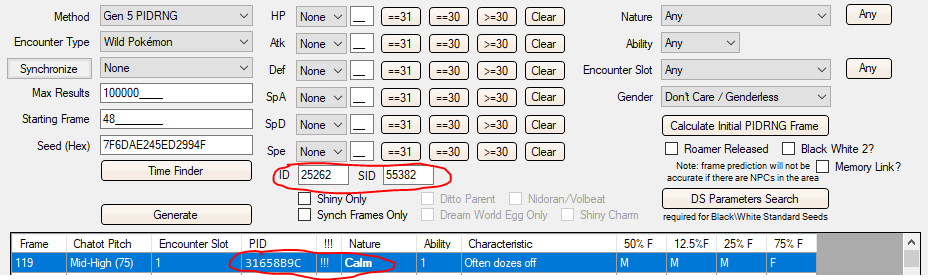 IDs make desired frame shiny in main window